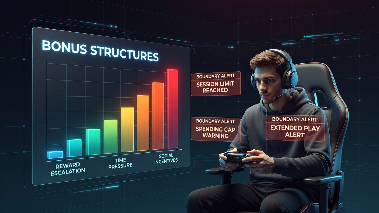 Visual representation of bonus structures and player limit settings in virtual gaming platforms