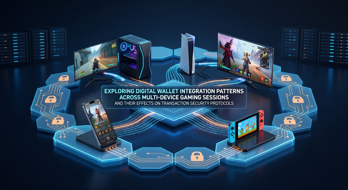 Digital wallet integration across multiple gaming devices showing seamless transaction flows