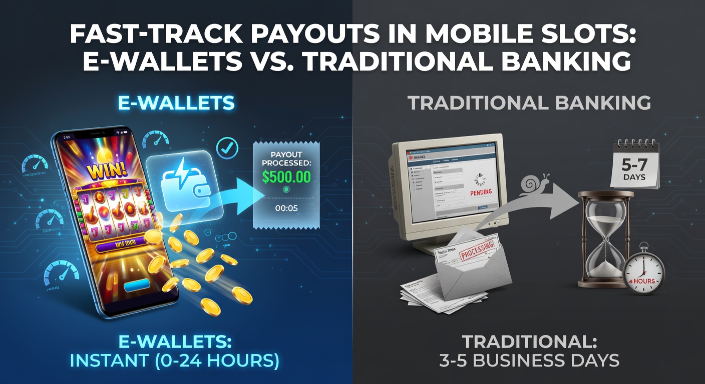 Mobile phone displaying a vibrant slot game payout screen with e-wallet icons highlighted for quick withdrawals