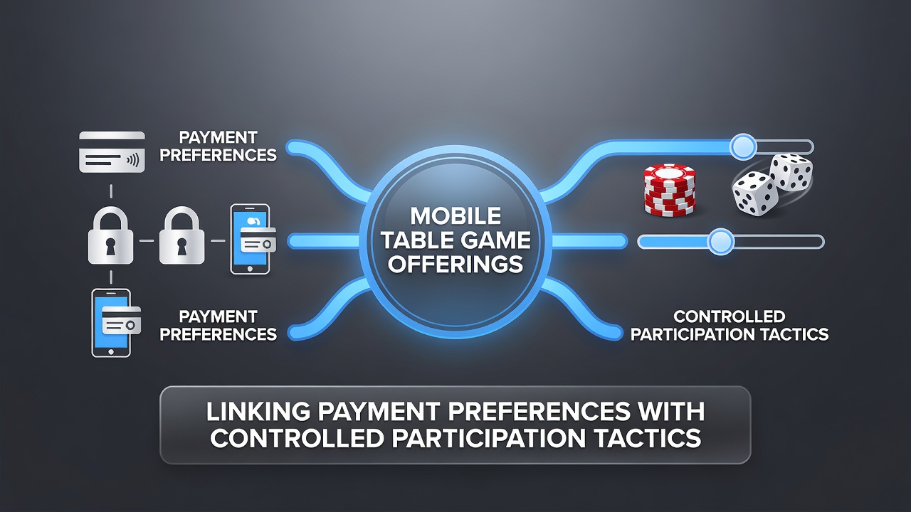 Dashboard view of mobile table game account with linked payment method and active participation limits highlighted